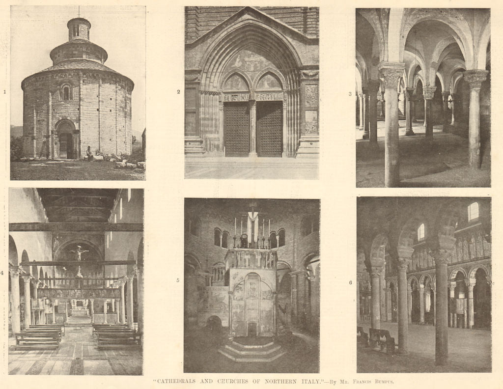 Cathedrals & Churches of Northern Italy. By Mr. Francis Bumpus 1907 old print